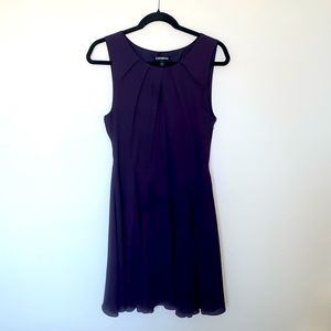 Express Formal Purple Midi Dress